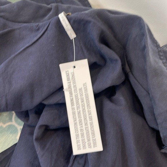 Navy Blue Moto Drawstring Waist button sleeve jacket - Picture 9 of 11